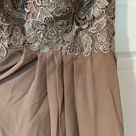 Taupe Formal Dress - wedding, bridesmaid, mother of the bride - Picture 3 of 9